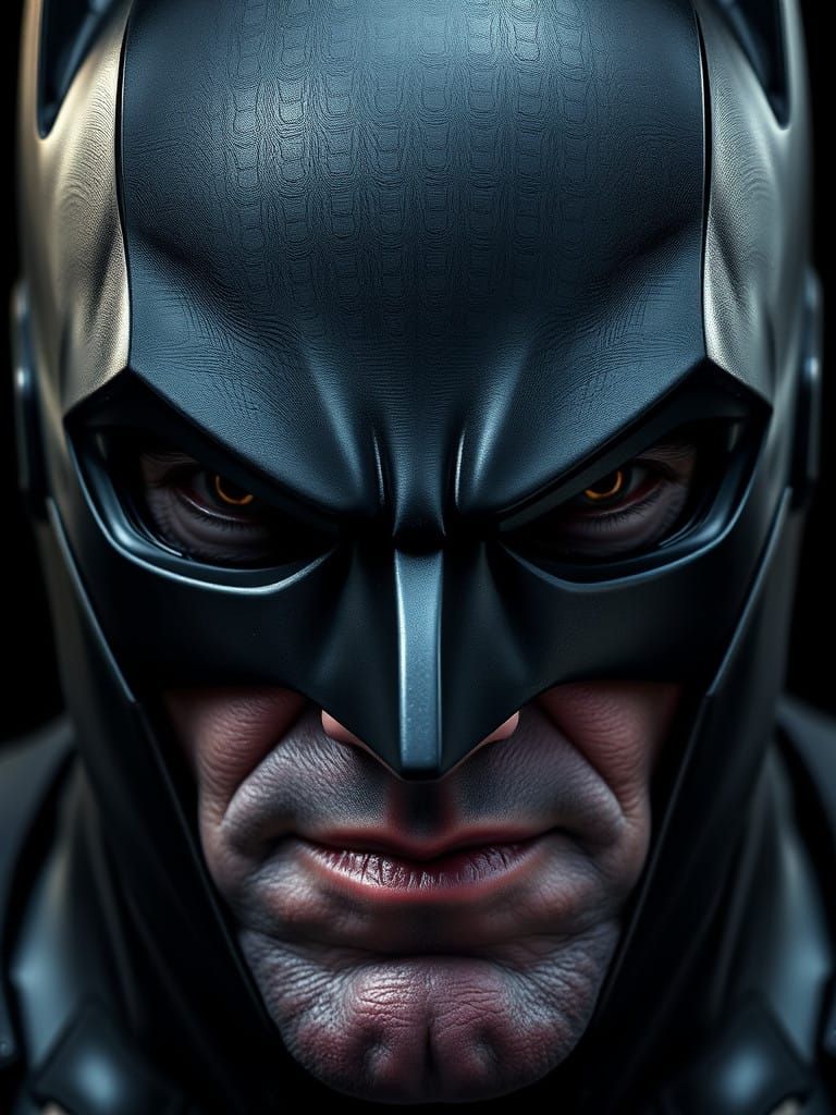 Dark Knight of Infinity: Intense Close-up Portrait