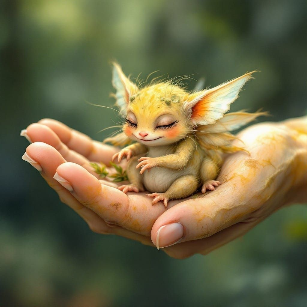 Enchanted Forest Sprite in Whimsical Watercolor