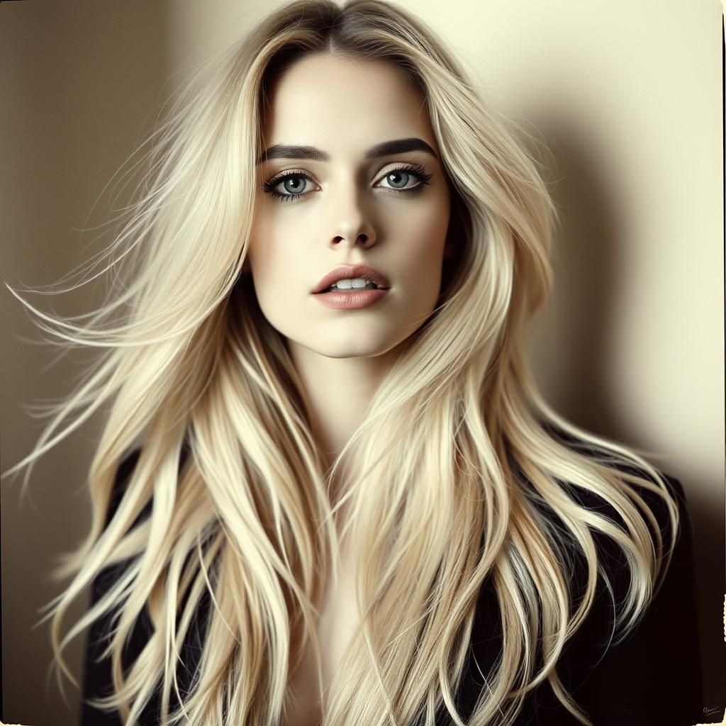 Mapplethorpe Style Portrait of Blonde Woman