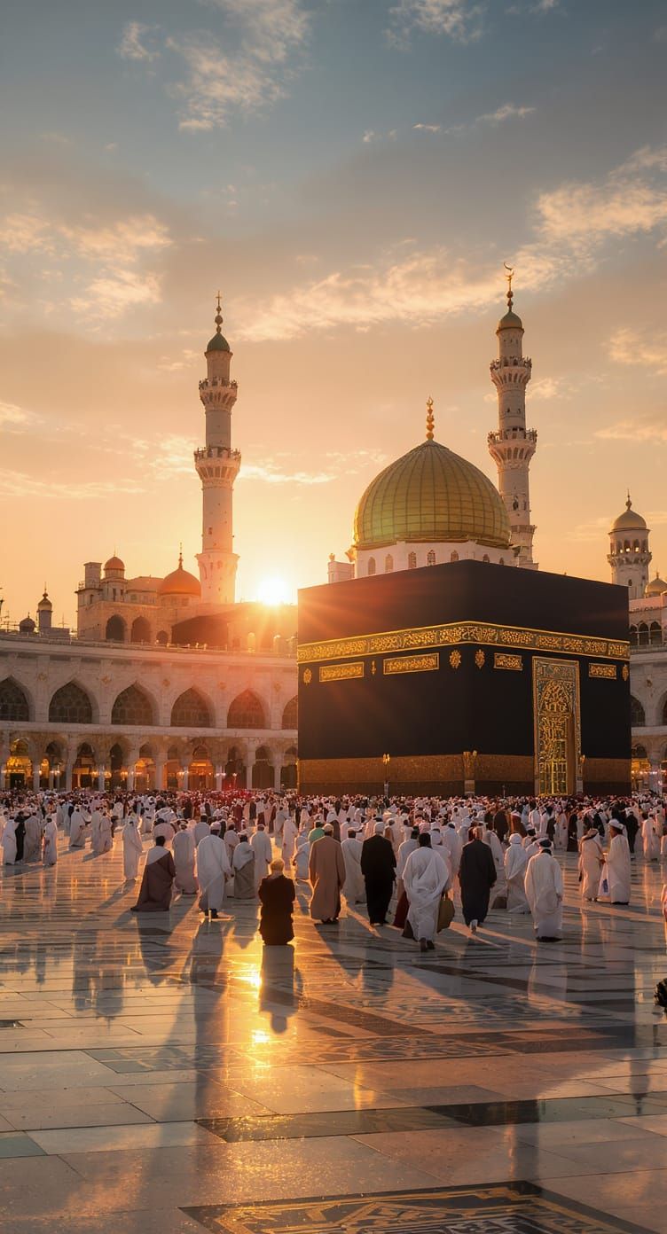 Masjid Al Haram at Sunset: Majestic Architecture Captured