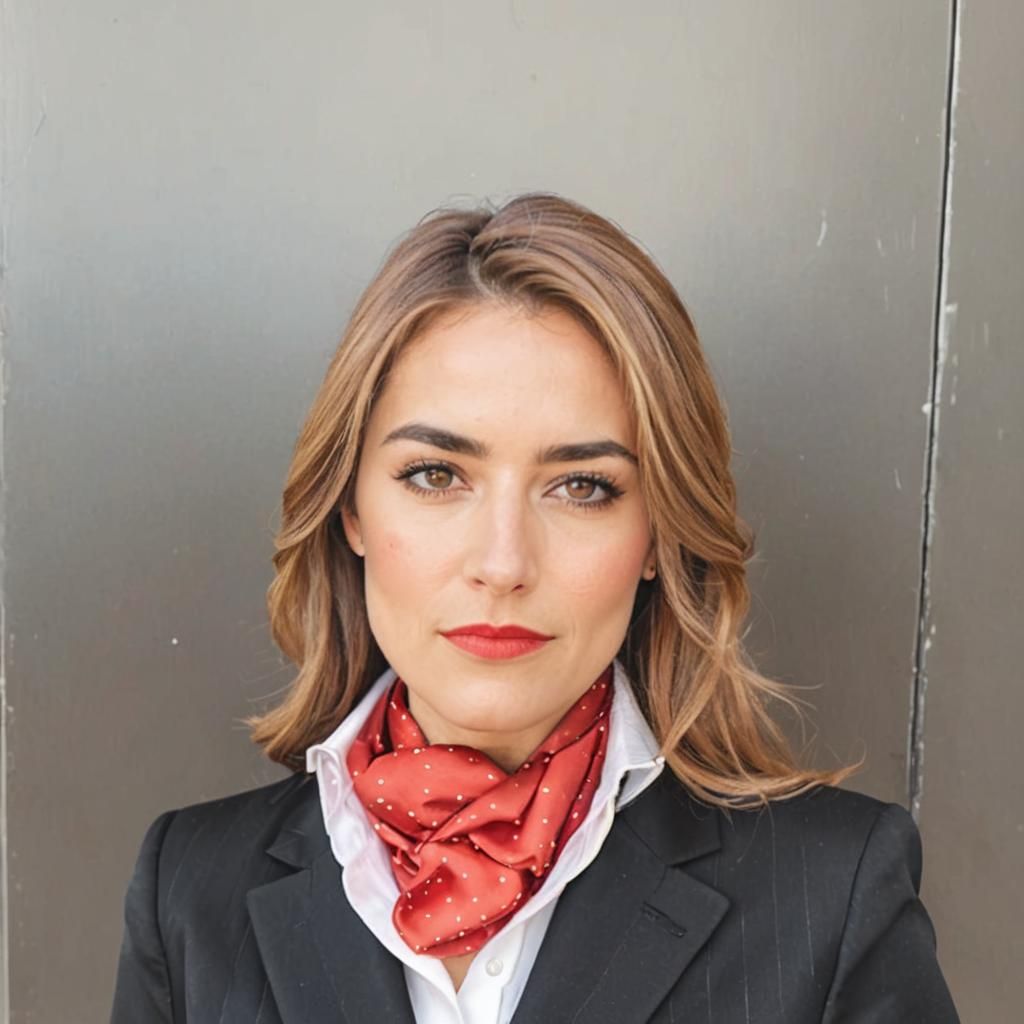 Elegant Woman in Black Suit, Professional Portrait