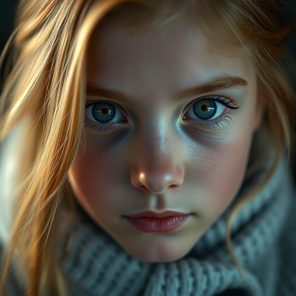 Photorealistic Portrait of a Russian Tween in 8K