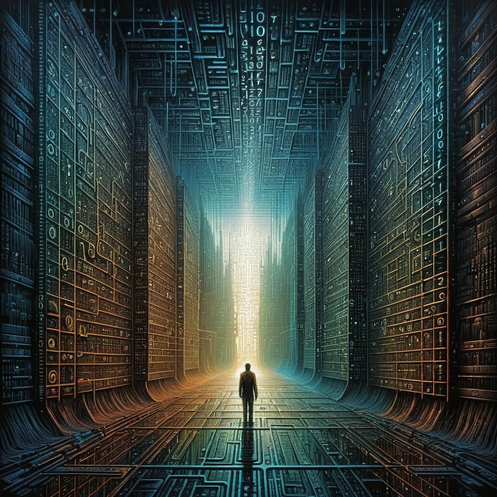 Magnetic Vision with Binary Code Matrix in Surreal Style