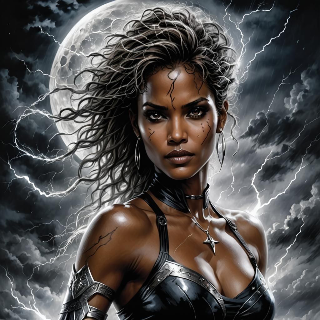 Storm Summons Lightning: A Luis Royo-Inspired Illustration