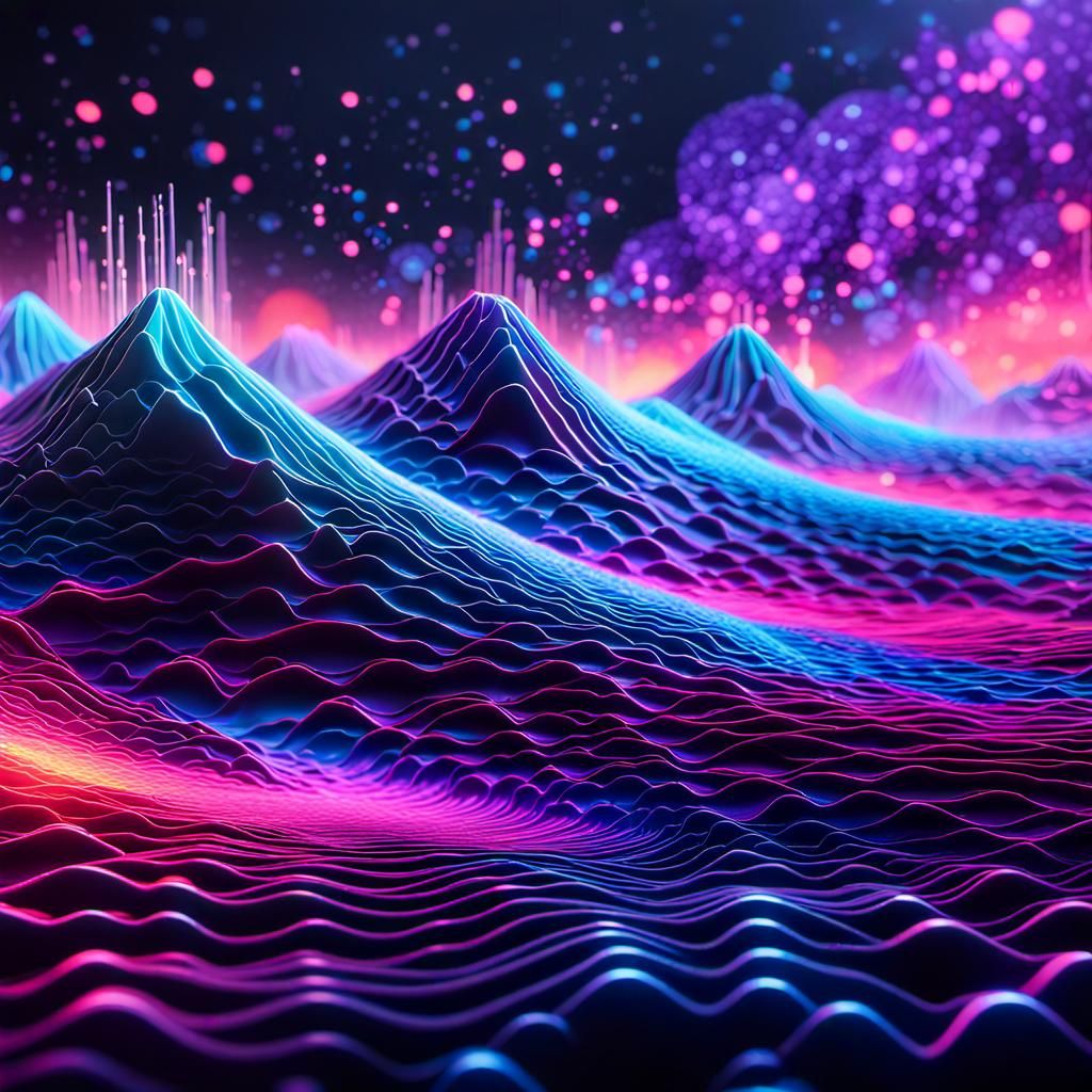 Synthwave Volumetric Lighting in 8K Resolution