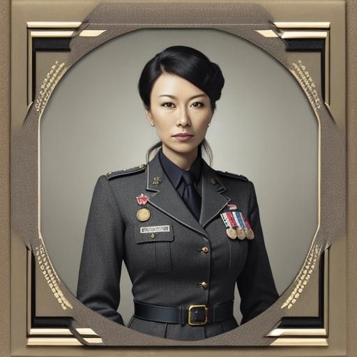 Military Medals on a Female School Teacher