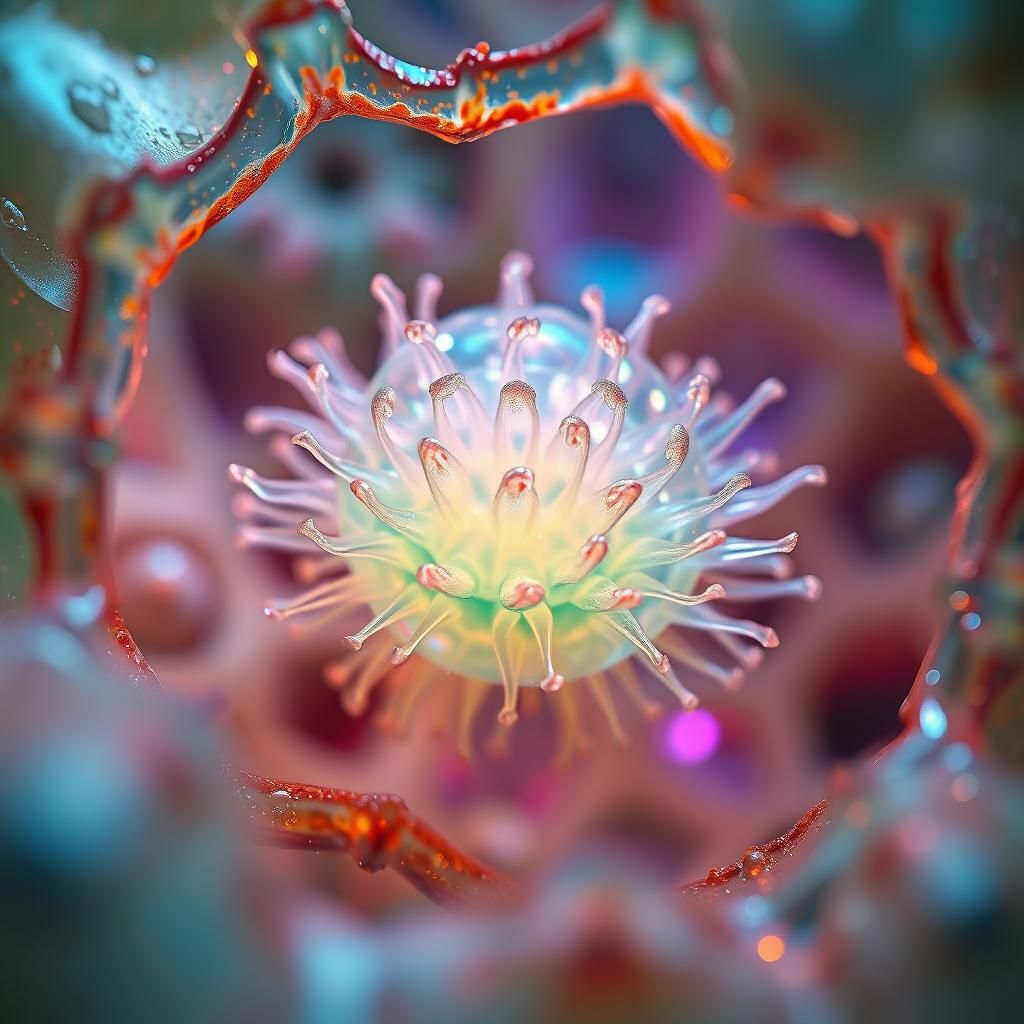 Microscopic Vision of Molten Amoebia Colony in Unreal Engine