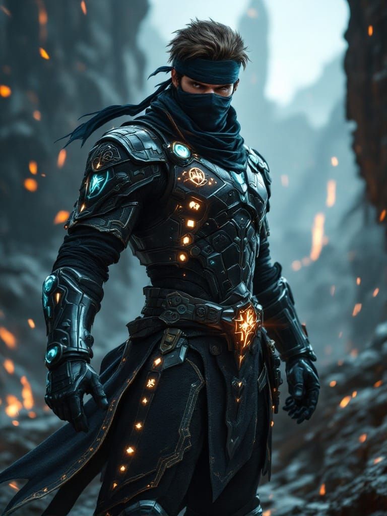 Snake's Tactical Fantasy Armor in a World of Mithril and Mag...