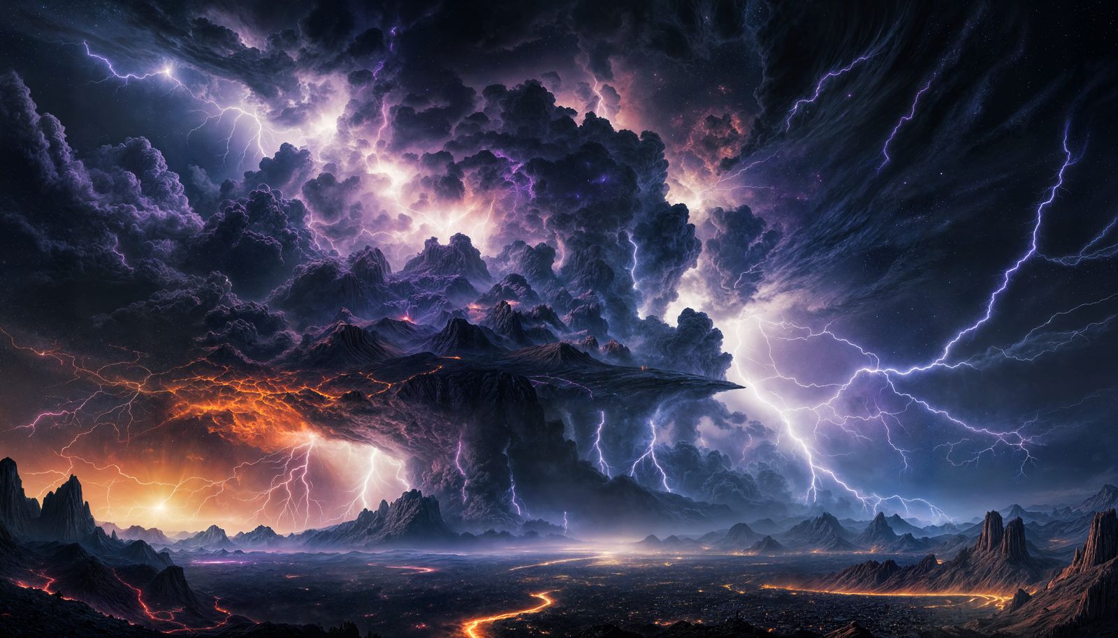Epic Galaxy Lightning Storm in 8K High Definition