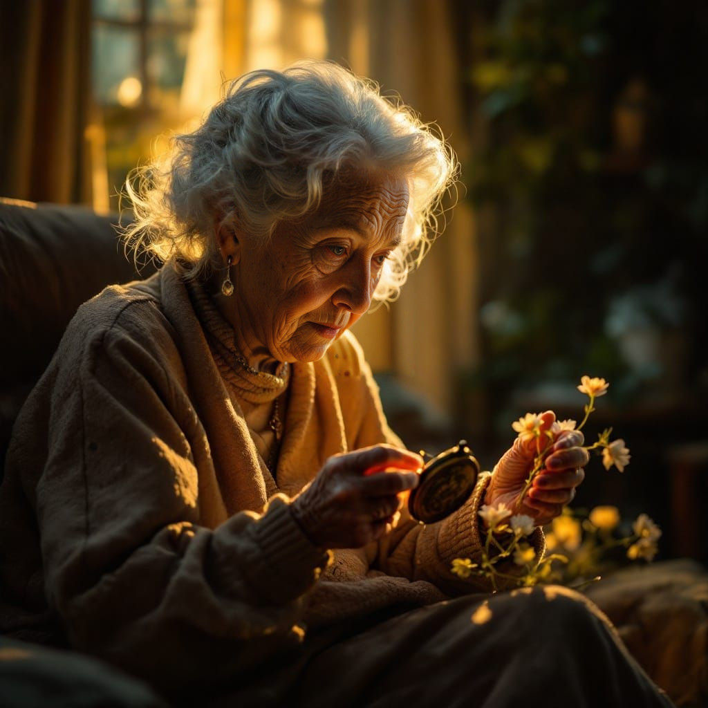 Grandma's Perfection in Hyperrealistic Detail