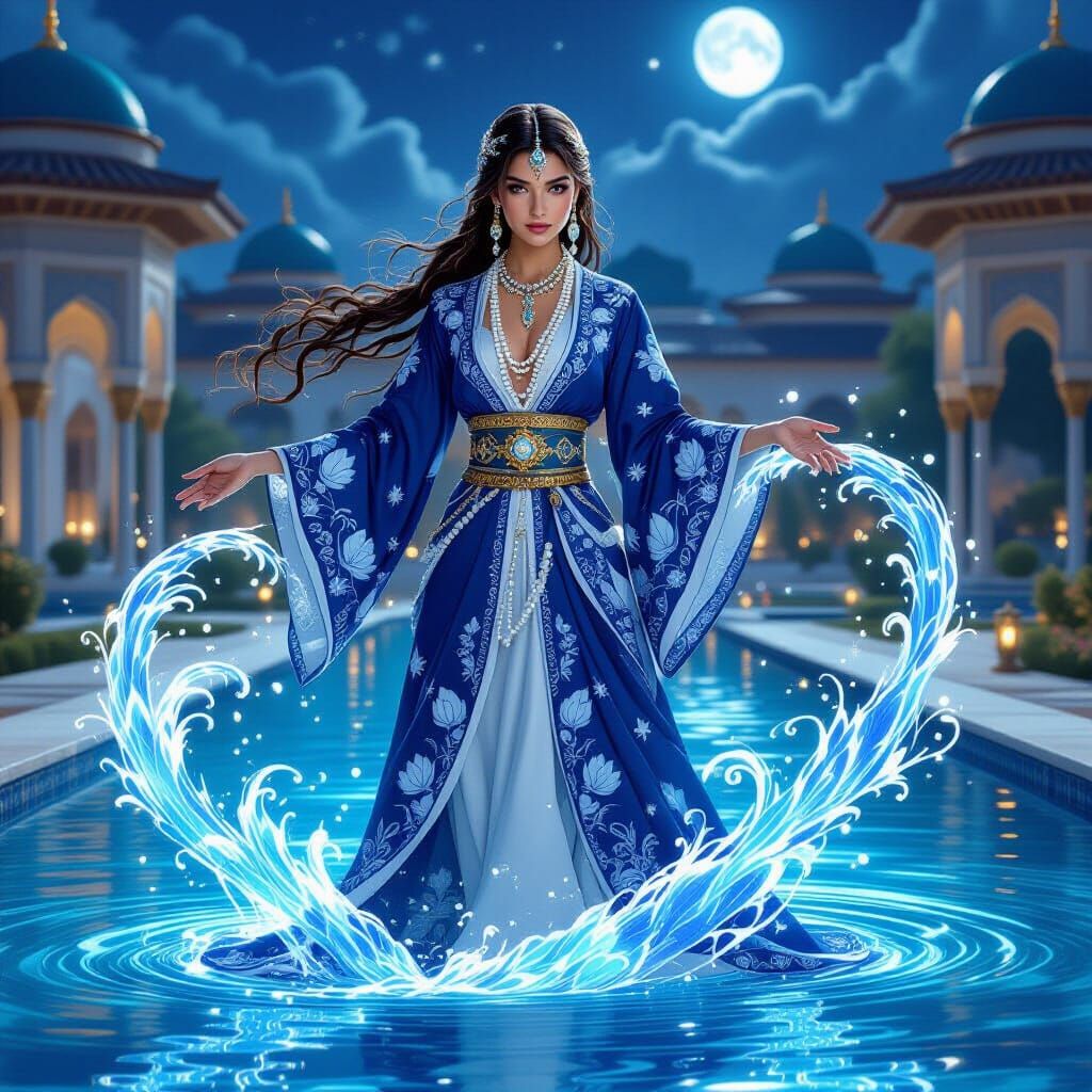 Ottoman Water Princess Conjuring Bending Art