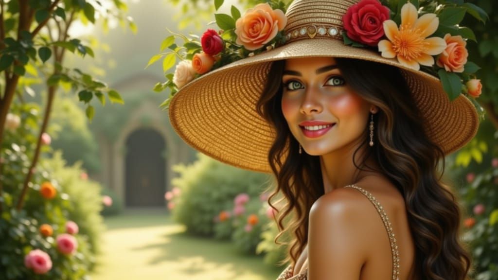 Princess in Sun-Dappled Garden, Cézanne, Klimt, Rembrandt Fu...