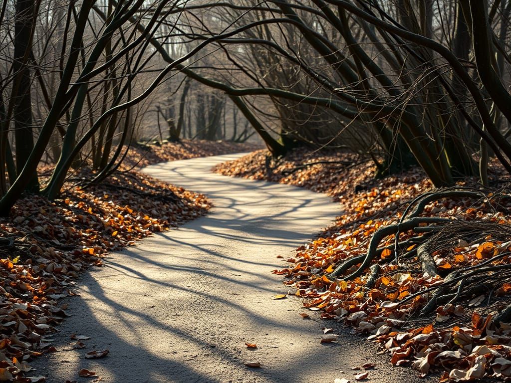 Autumn Landscape in Wabi-Sabi Style