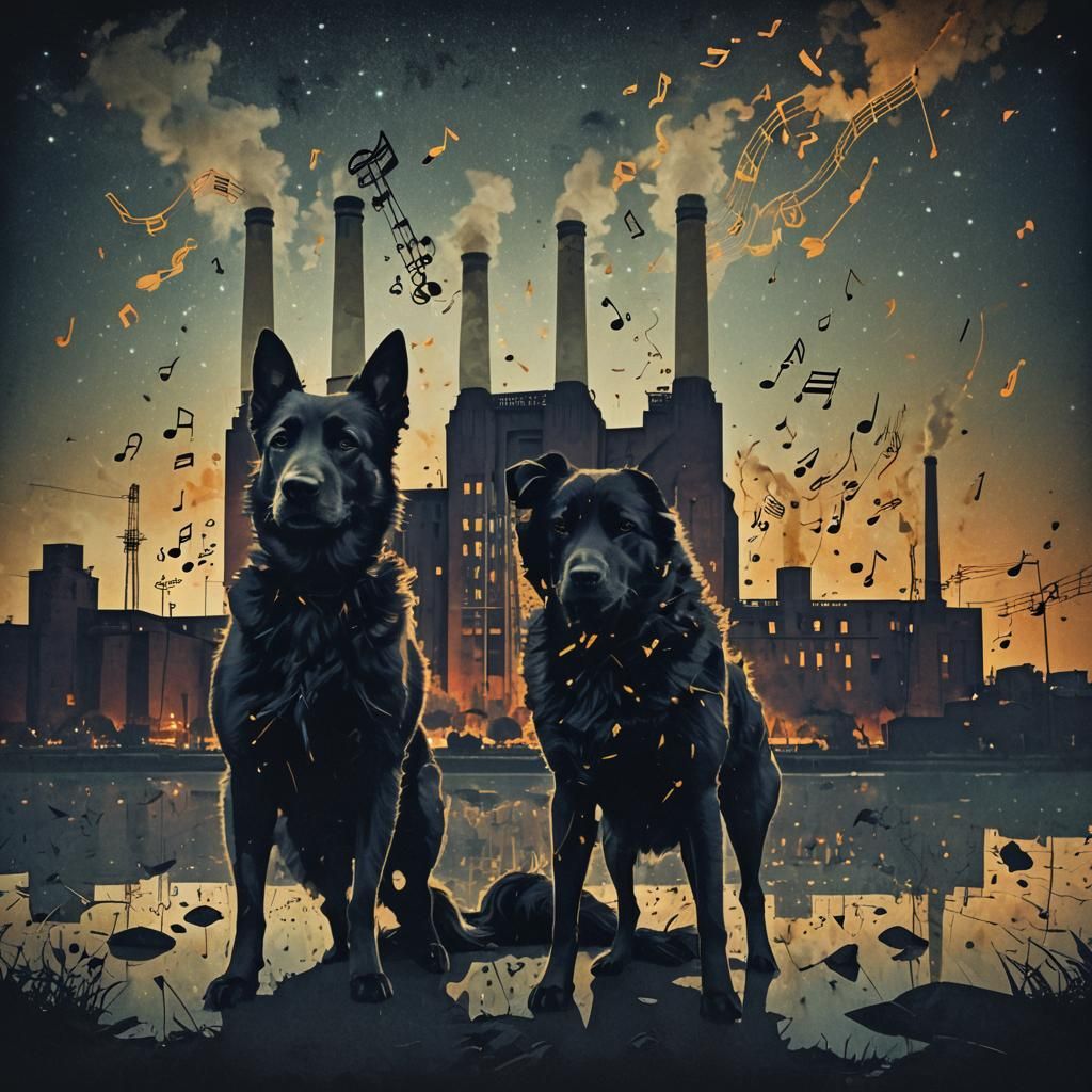 Battersea Dogs in Double Exposure Splash Art