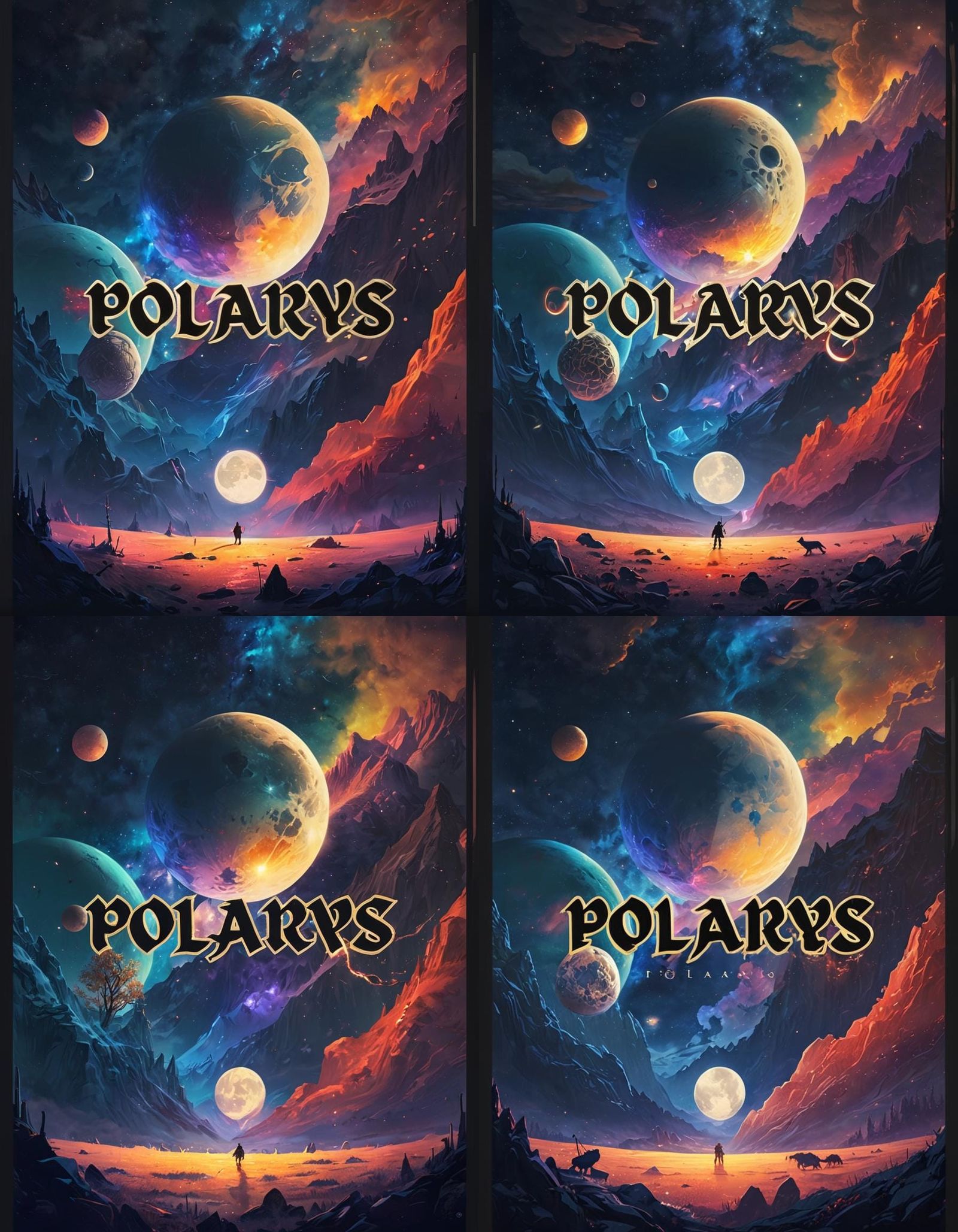 Medieval Fantasy Book Cover with Magic and Space Travel