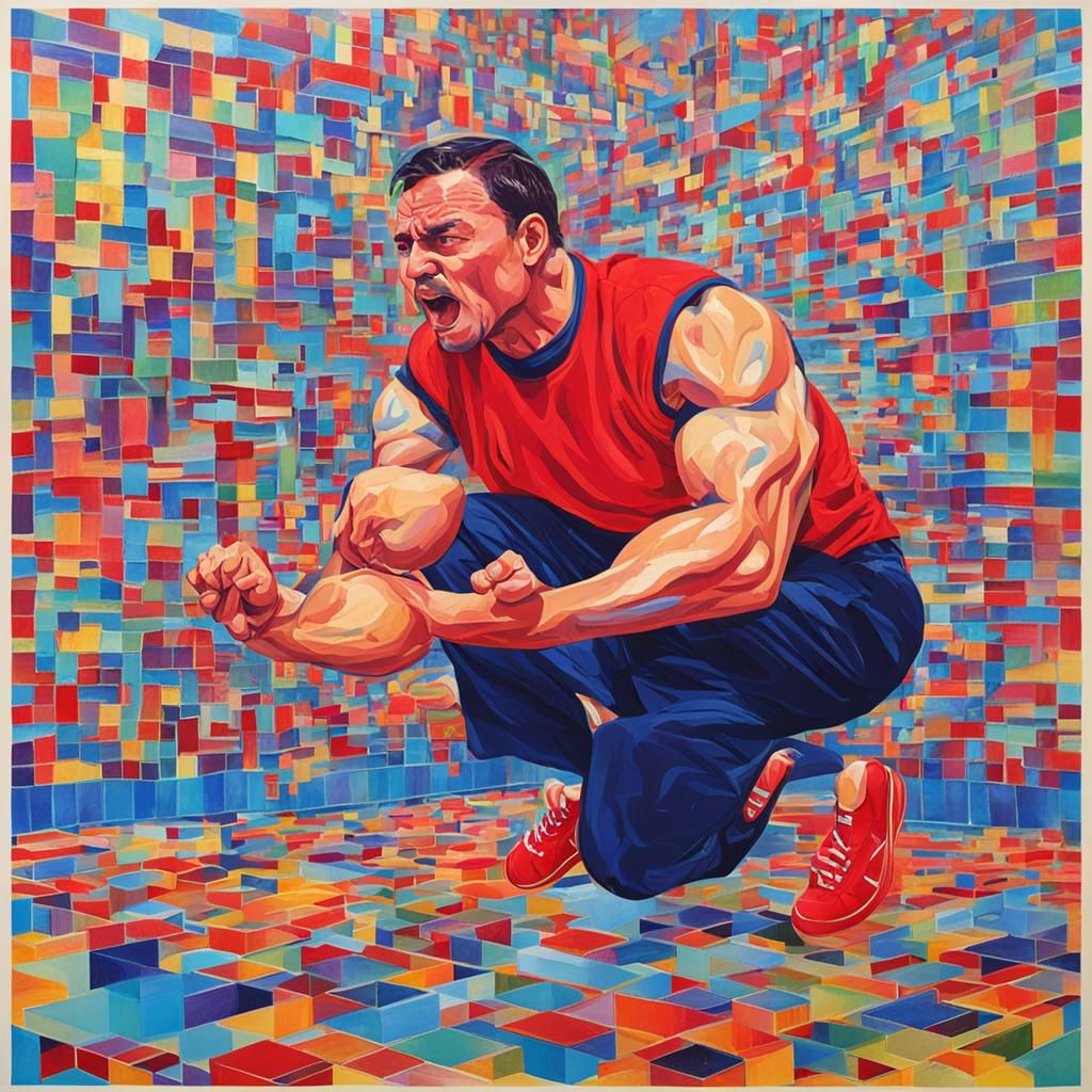 Evocative Sweaty Body Close-up