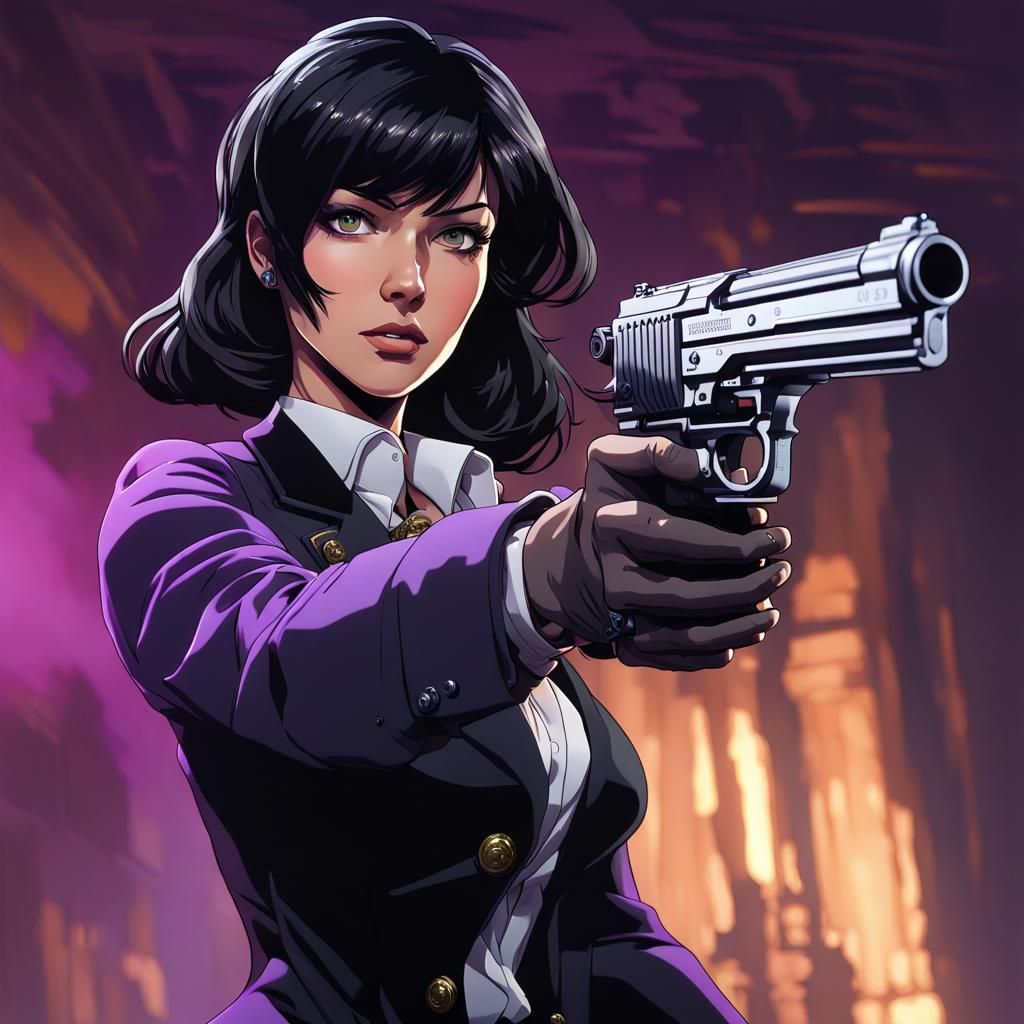 Roberta from Black Lagoon with Flintlock Pistol