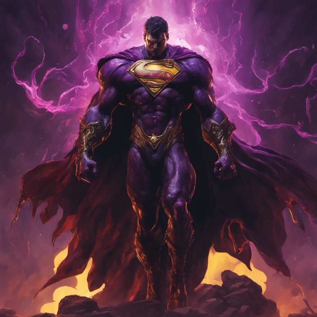 Demonic Superman in Dark Fantasy Style