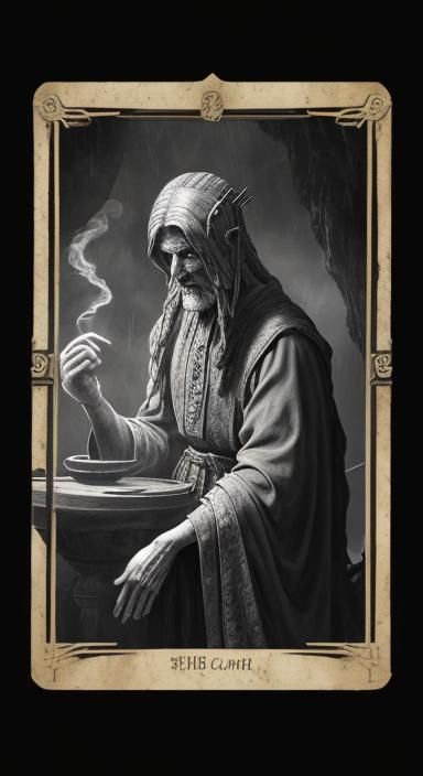 Tintype Photograph of a Mysterious Cave with Bat People