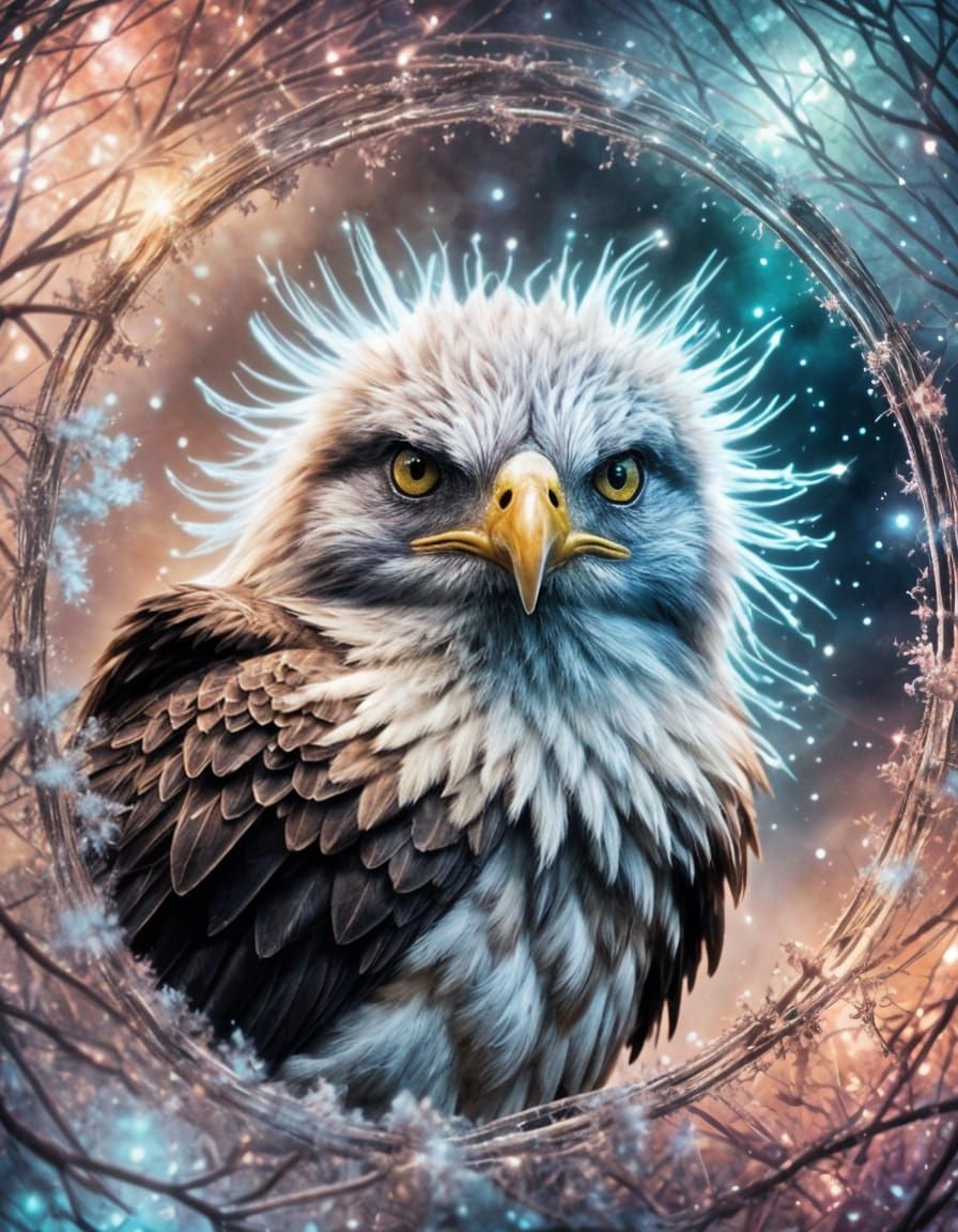 Pastel Eagle Image in High Resolution