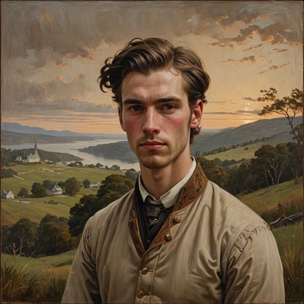 Historic Portrait in American Realism Style