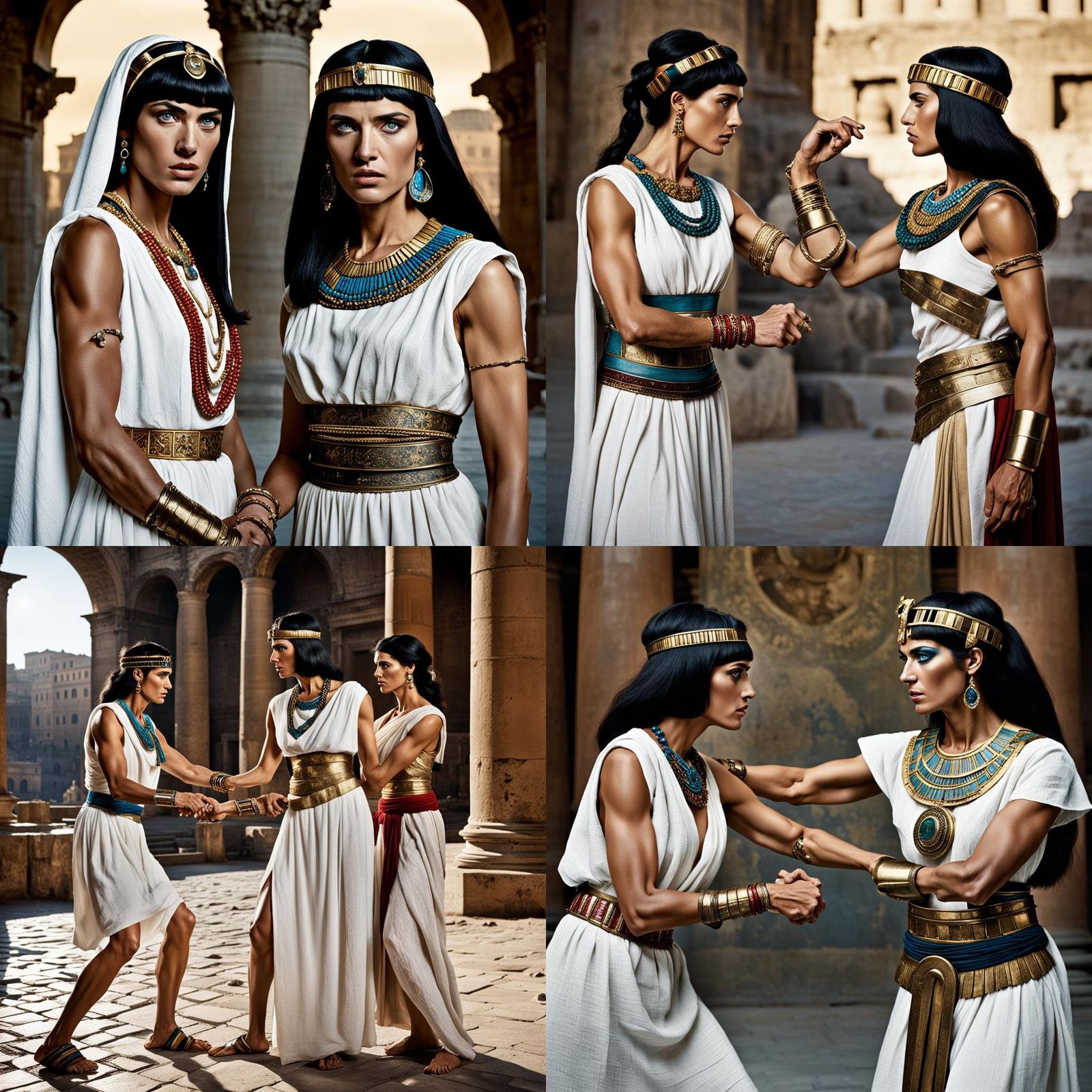 Cleopatra and Octavia Fight in Ancient Rome