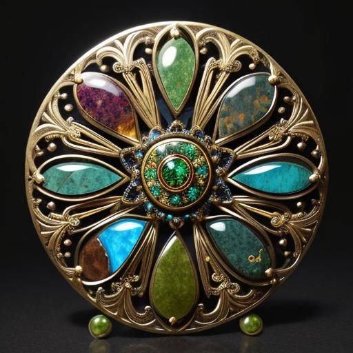 Magnificent Jewel Creation with Chrysoprase and Jasper