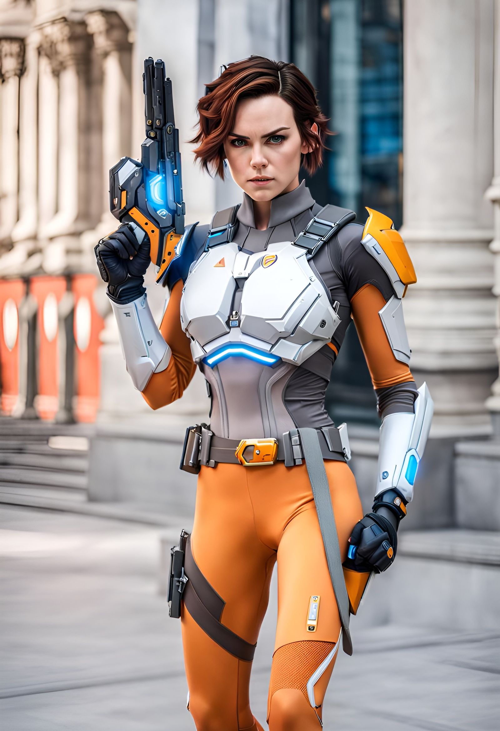 Daisy Ridley as Tracer Overwatch Cosplay