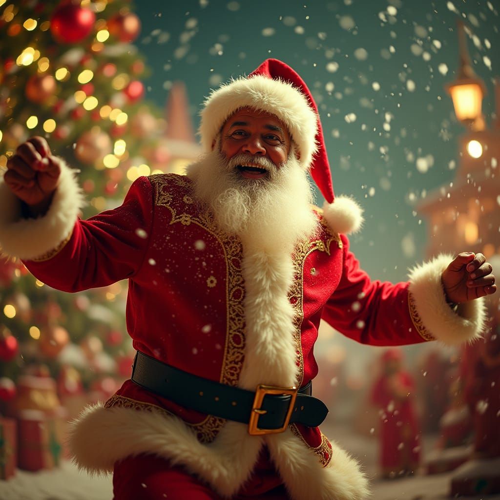 Jolly Bollywood Santa