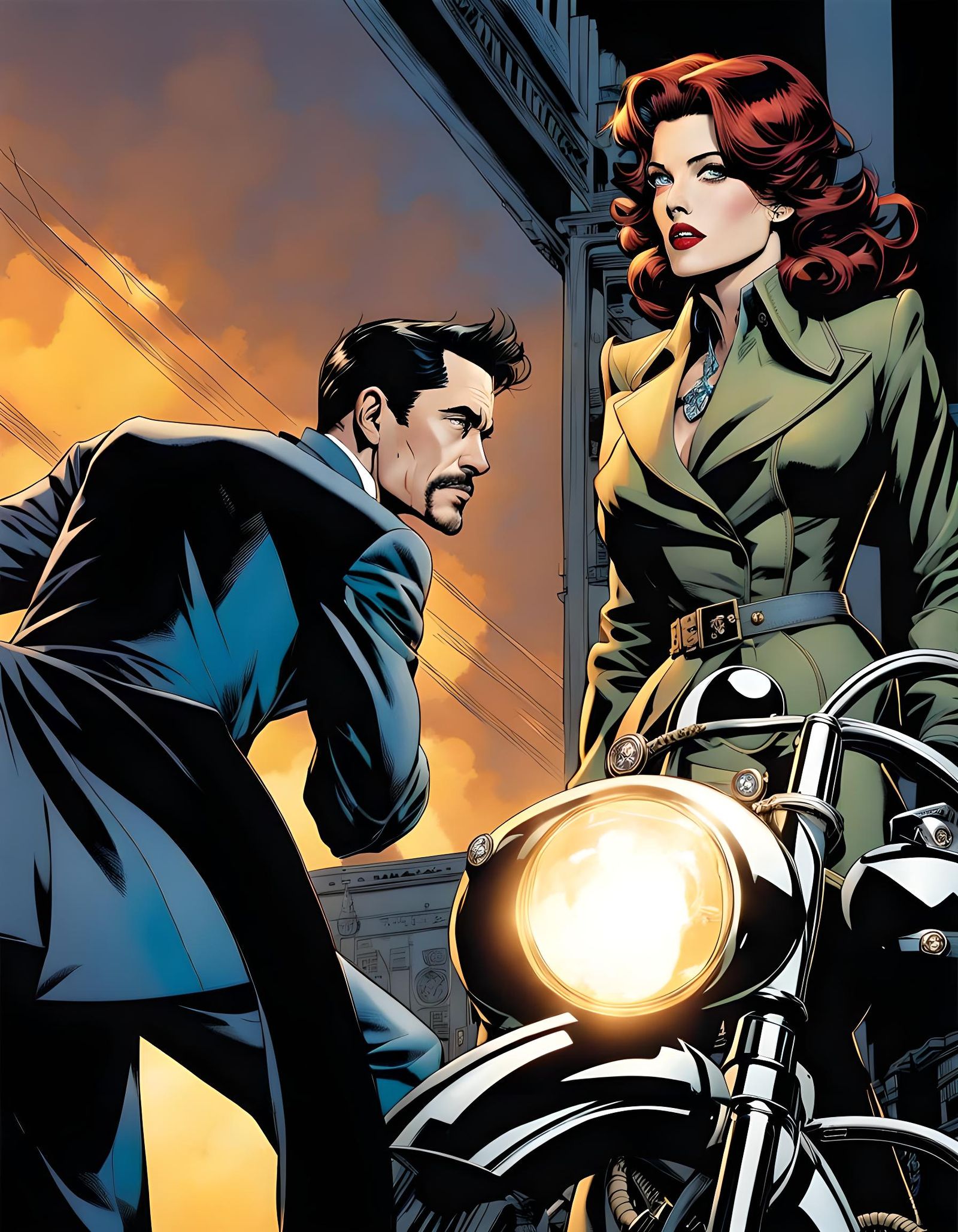 1940s Comic Book Page of Detective's Girl Friday