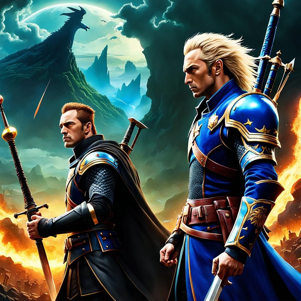 Clash of Fantasy Worlds: A Generative AI Creation