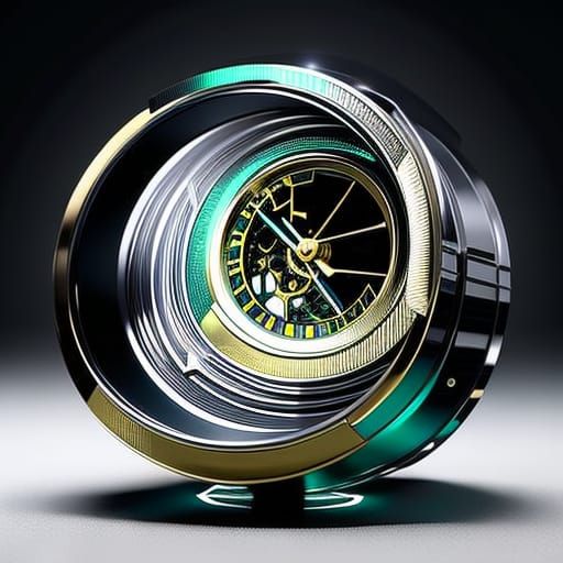 Intricate Steampunk Clockwork with Volumetric Circuitry