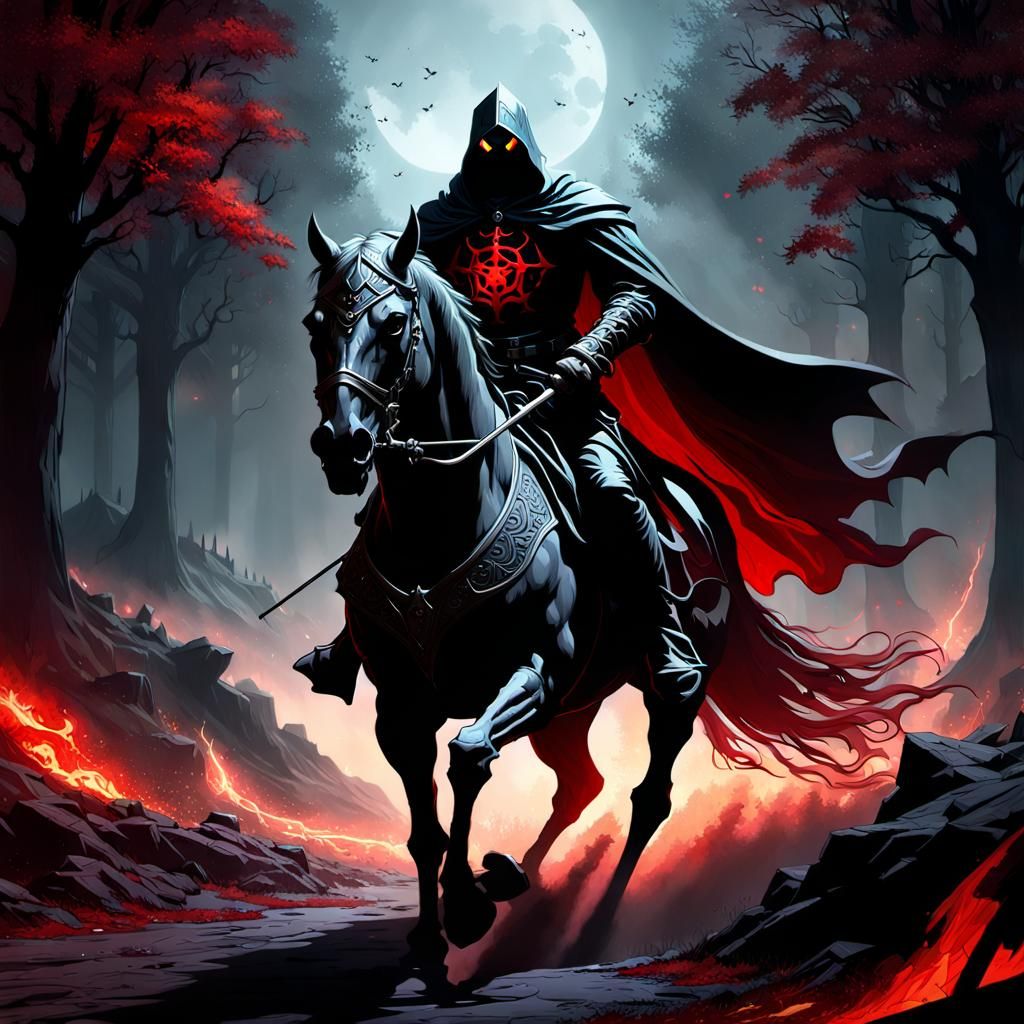 Demonic Headless Horseman in Epic Battle