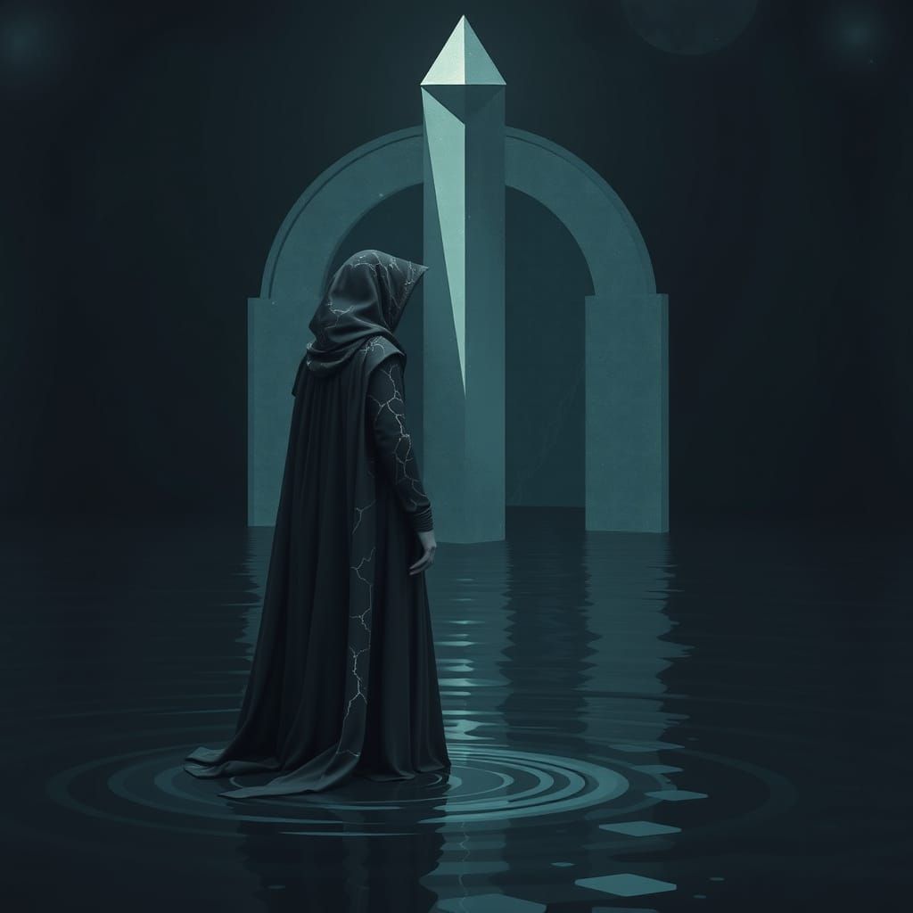 Warlock in Liminal Space: Cubist Geometric Fauvism