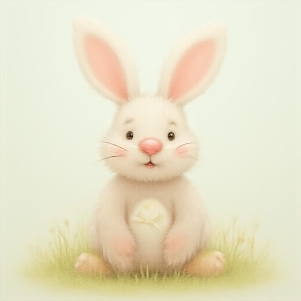 Easter Bunny in Vibrant Watercolor Style