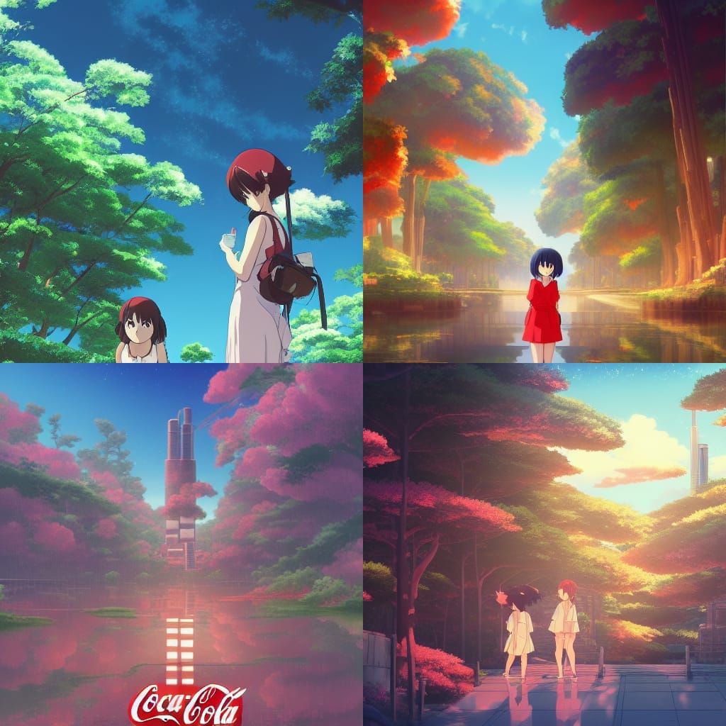 Coca-Cola in Studio Ghibli Anime Style
