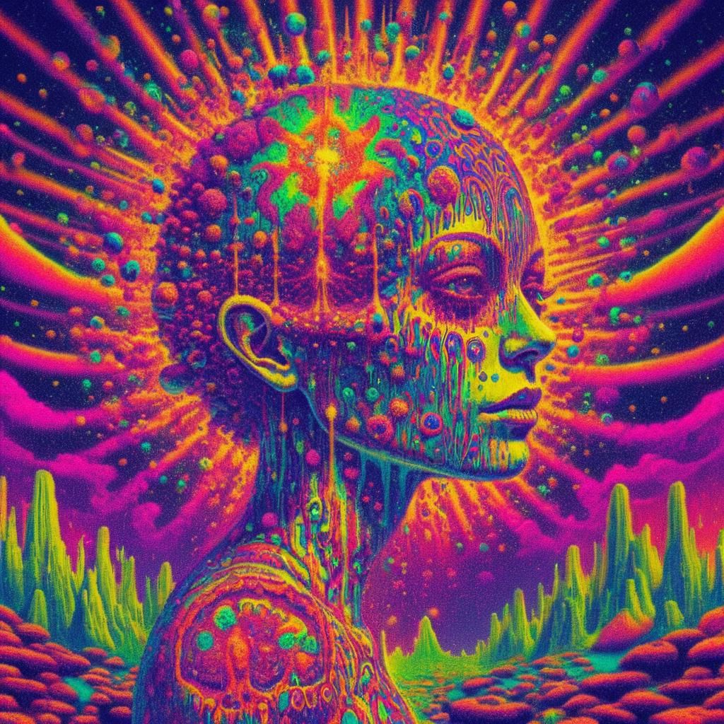 Psychedelic Acid Swirls in Vivid Colors