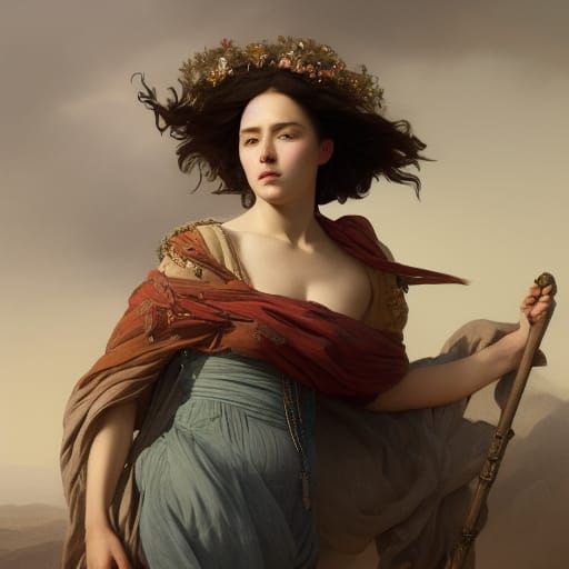 Queen of the West Wind as Detailed Digital Art