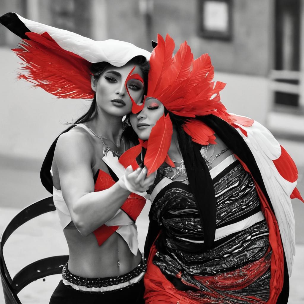 Vivid Fusion of Molten Colors in Symmetrical Design