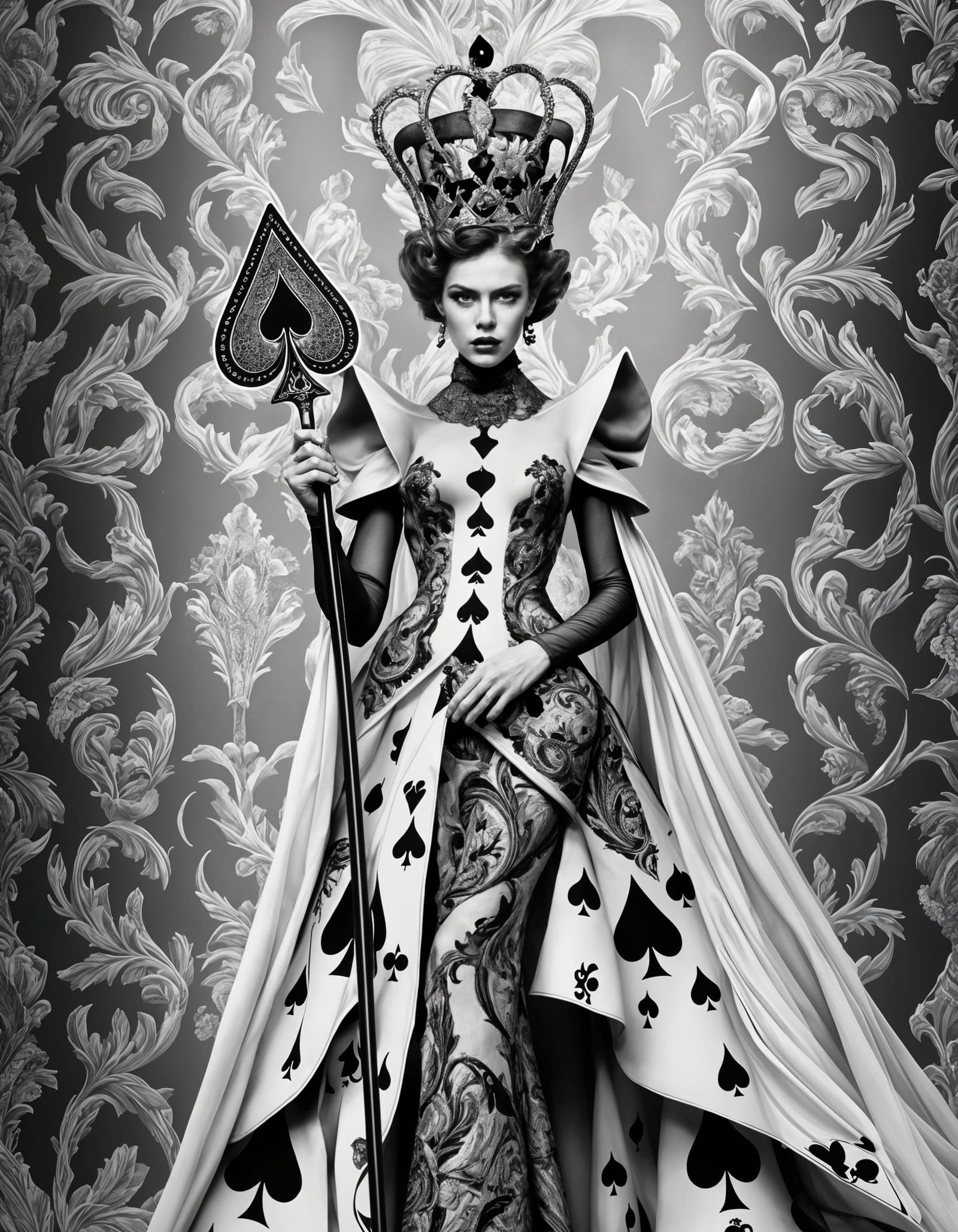 Queen of Spades Fashionista in Haute Couture