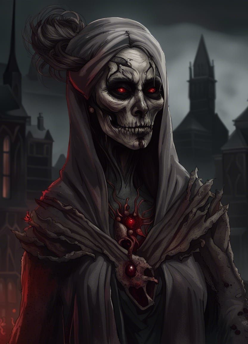 Lady Stoneheart as Bloodborne Character: Gothic Horror Portr...