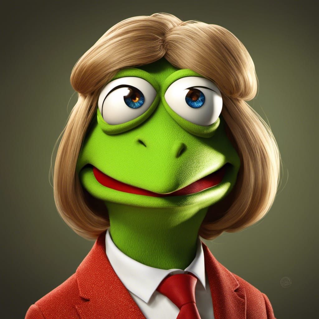 Kermit as 1950s Anime Portrait