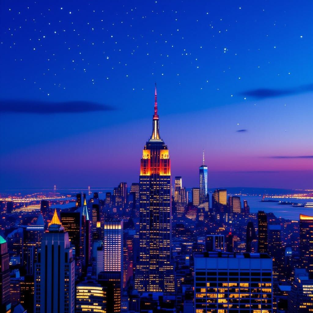 New York City Skyline at Dusk