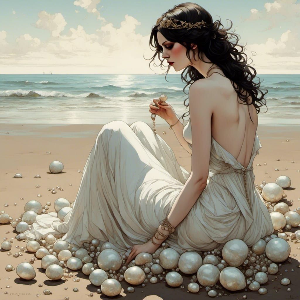 Girl Finds Pearl on Beach, LoRA Model