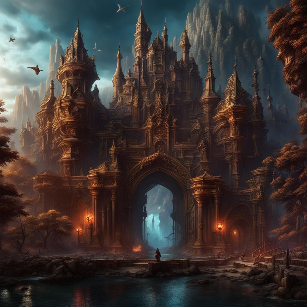 Fantastical Matte Painting with Intricate Details