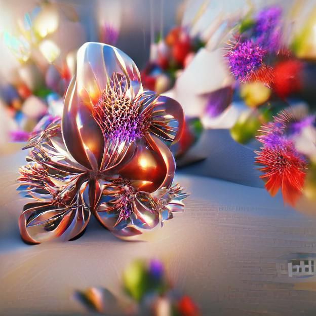 AI Generated Ornamental Flower Image