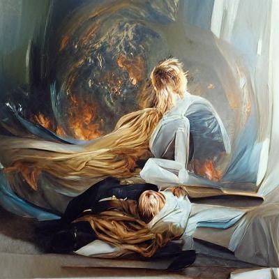 Feyre and Tamlin as Oil Painting