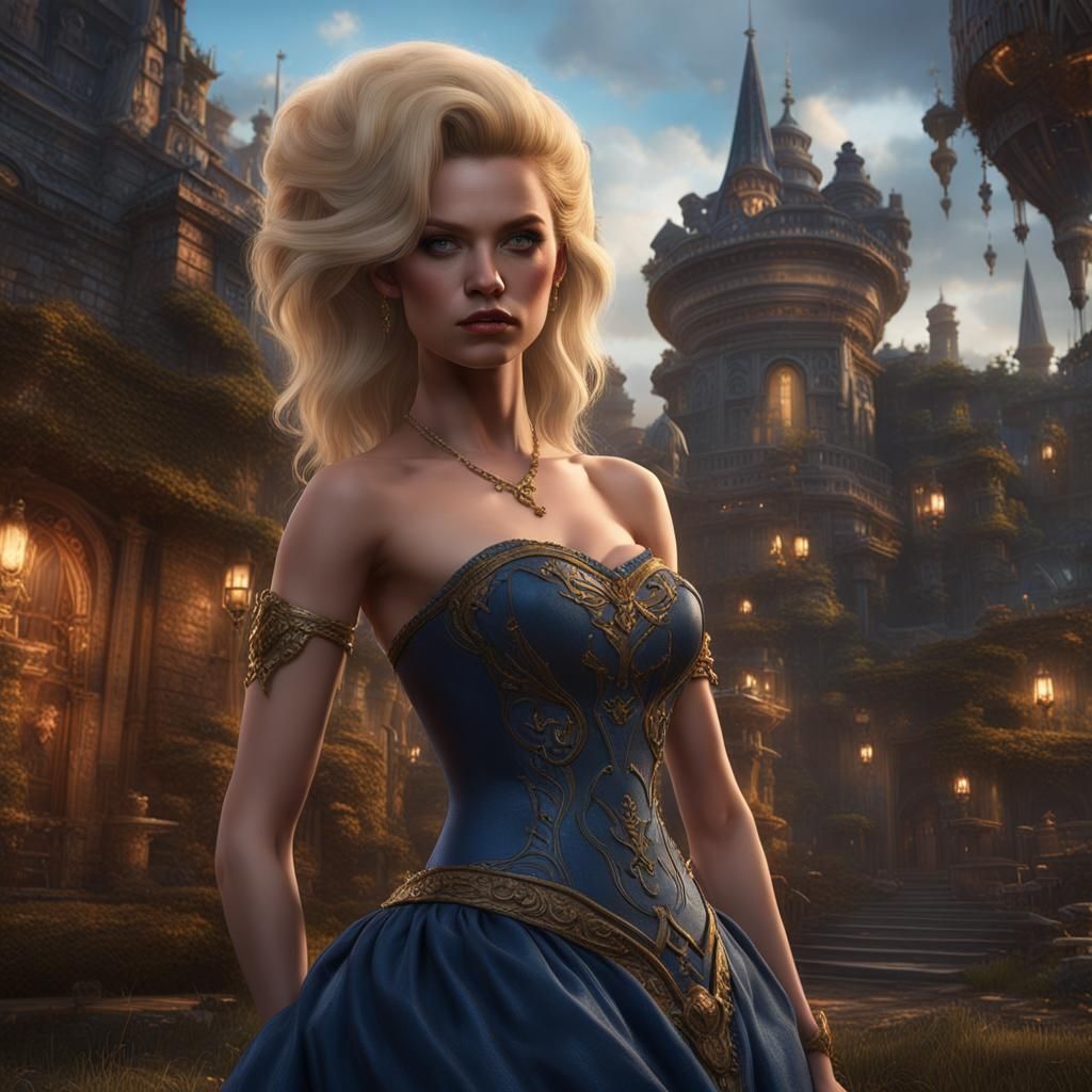 Fantasy Art of Young Woman with Blond Hair