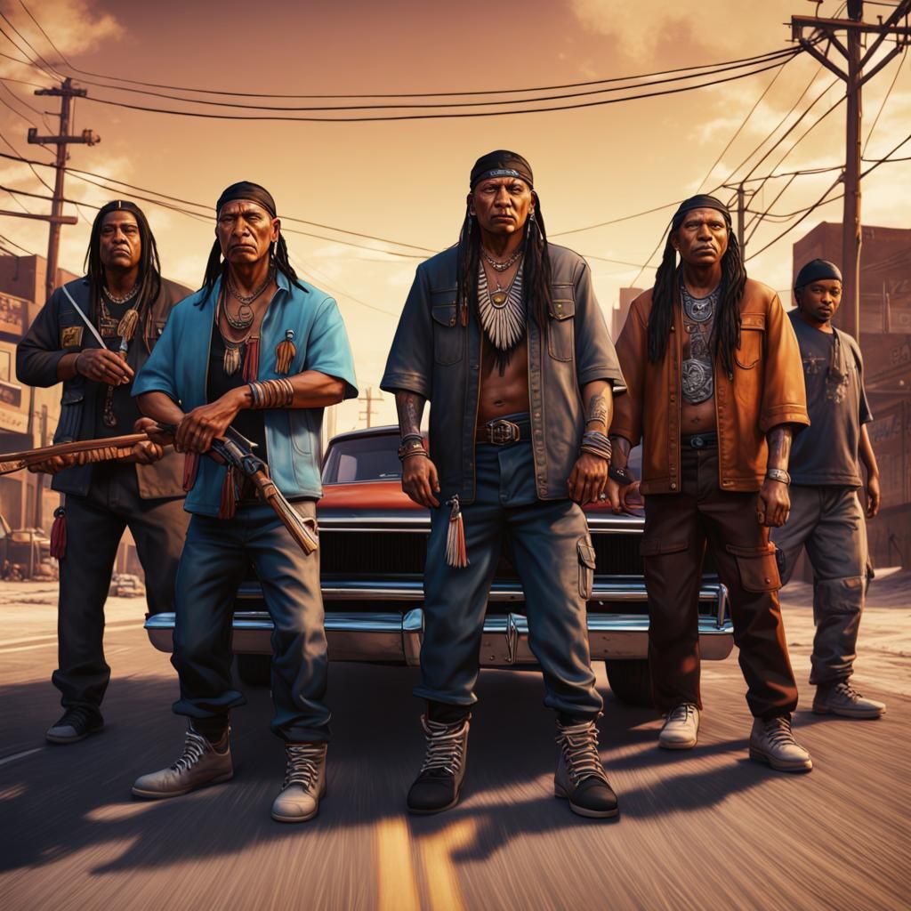 Apache Gang in GTA: Detailed Fantasy Art