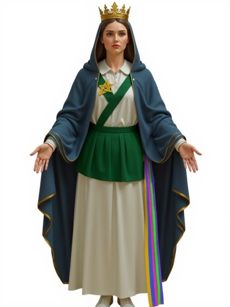 Golden Crown Adorns a Woman's Foot in a Photorealistic Scene